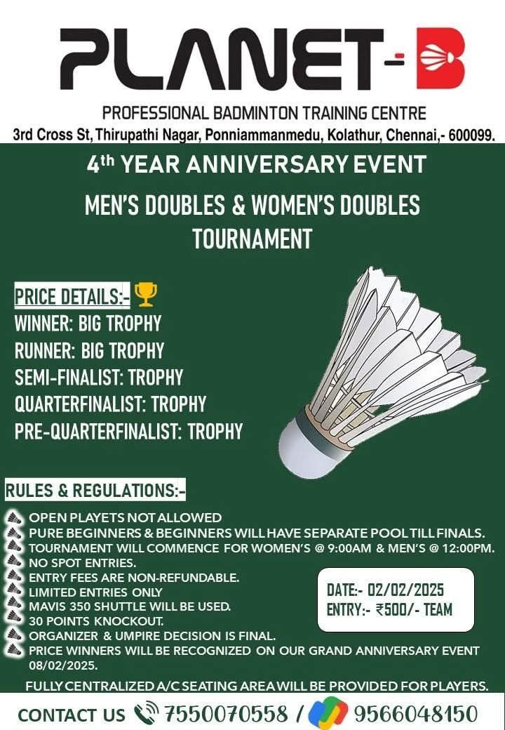 Men\'s Doubles & Women\'s Doubles Tournament