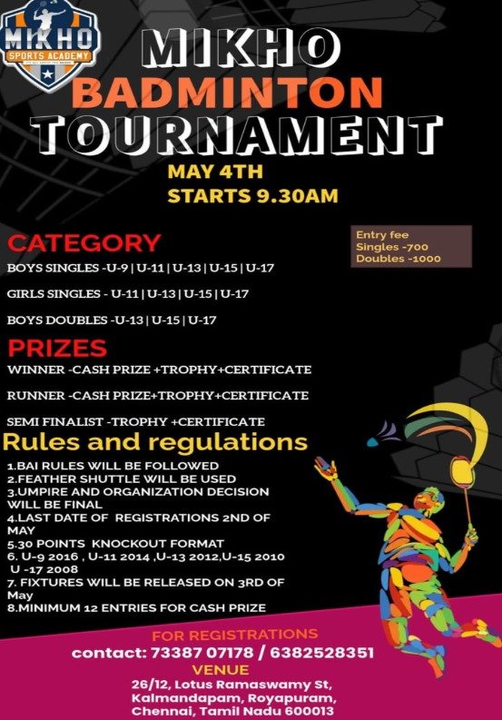 Mikho badminton Tournament