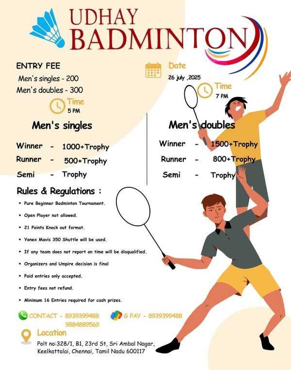Udhay Badminton Tournament